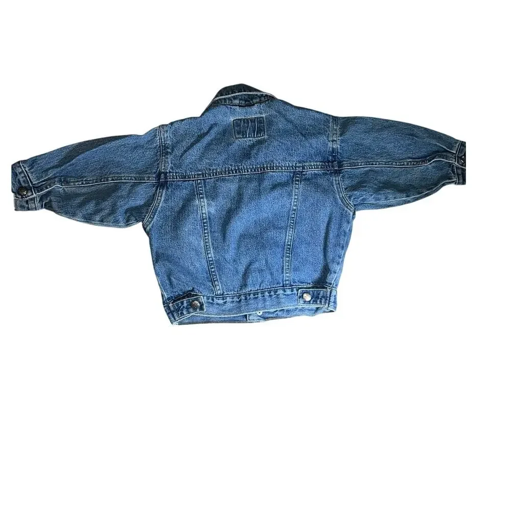 OshKosh B'Gosh Vintage Y2K blue denim trucker toddler jacket sz 3/3T girls/boy